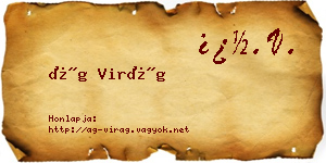 Ág Virág névjegykártya